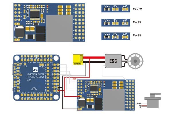 Servo PDB w/ 12A BEC 9-55V to 5/6/8V