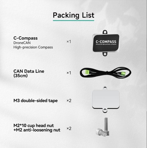 CUAV C-Compass DroneCAN High-Precision Compass