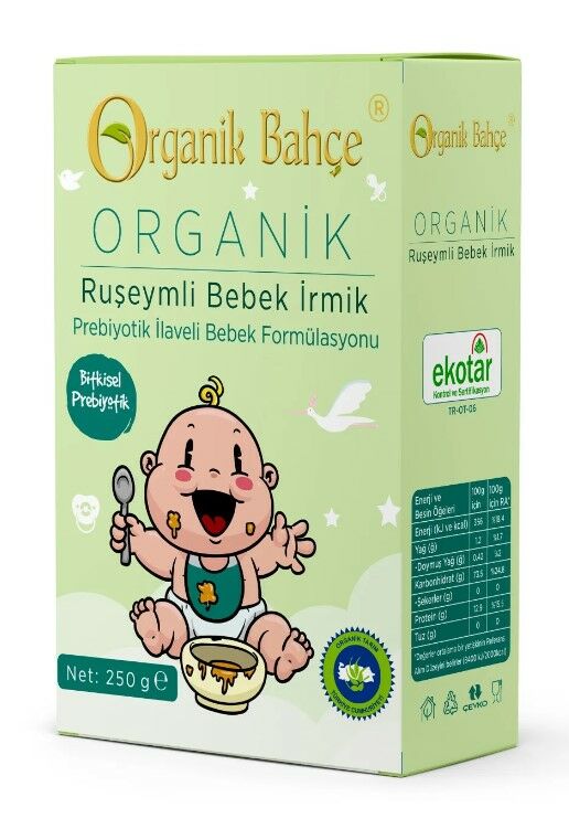 Organik Bahçe Organik Ruşeymli Bebek Irmik 250 gr