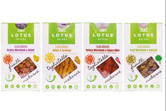 Lotus Natura Organik Glutensiz Fusilli & Tagliatelle Karışık Makarna Seti 4x200gr