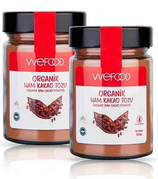 Wefood Organik Ham Kakao Tozu 140 gr 2'li