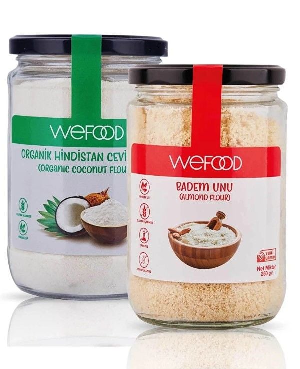 Wefood Glutensiz Badem Unu 250 gr + Organik Hindistan Cevizi Unu 320 gr