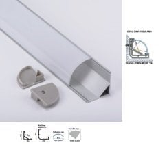 LP-4545 45 Derece Köşe Lineer Led Bar Kasa