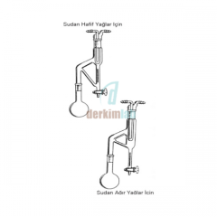 Yağ Tayin Düzeneği, Sudan hafif  1000 ml Hacim, 5 ml Ölçü Tüpü Hacmi