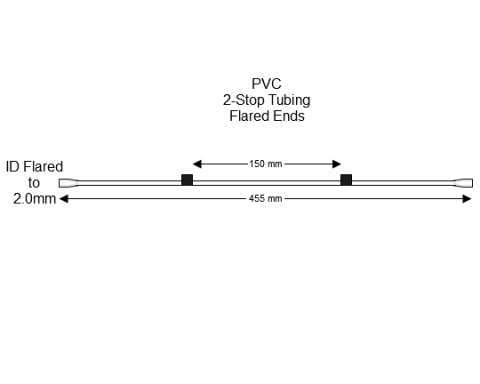 Flared 2-Stop PVC Black-Black Pump Tubing PE