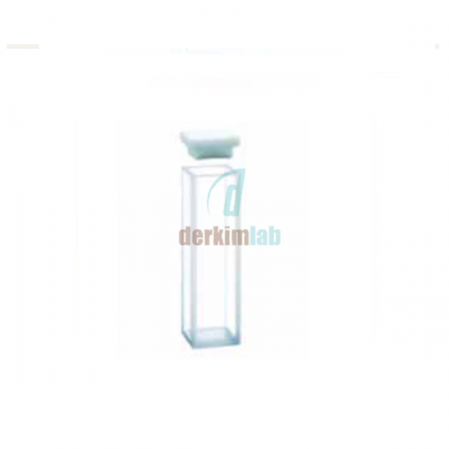 Standart fluorometre küvet, kapaklı, Quartz 20 mm Işık Yollu, 7.00 ml Hacim