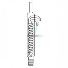 Dimroth soğutucu, tek şilifli  NS :14,5/23 , Ceket Boyu 200 mm