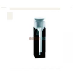 Yarı Mikro küvet, siyah gövdeli, şilifli kapaklı, Cam 10 mm Işık Yollu, 1.40 ml Hacim
