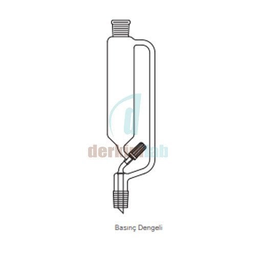 , PTFE, Basınç Dengeli 50 ml Hacim, NS : 29/32