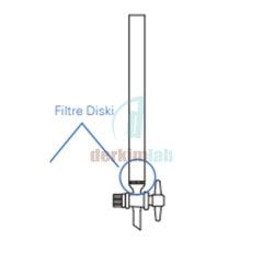 Şilifsiz, Filtreli*, PTFE musluklu Boru Çapı 15 mm, Boy 200 mm, 35 ml Hacim