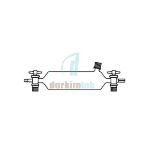 Gaz numune alma pipeti, Septalı, PTFE Musluklu 100 ml  Hacim