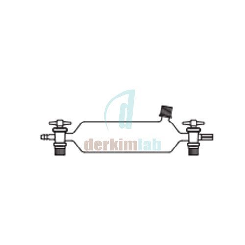 Gaz numune alma pipeti, Septalı, PTFE Musluklu 1000 ml  Hacim