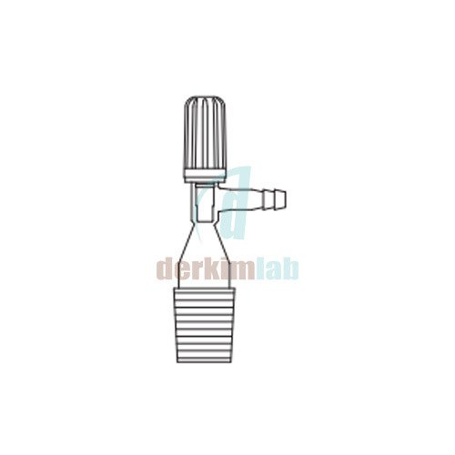 Desikatör musluğu, PTFE, valf musluklu NS : 24/29  , 2.5 mm Delik Çapı