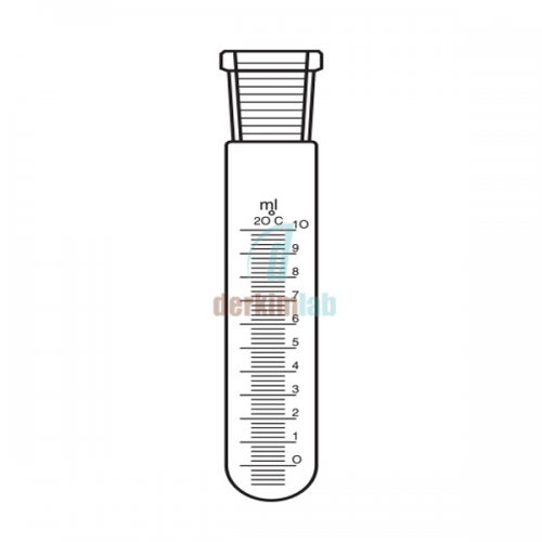 Test tüpü, Dereceli, Şilifli 20 ml Hacim  , NS : 14.5/23