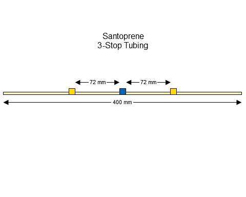 3-Stop Santoprene Yellow/Blue Pump Tubing
