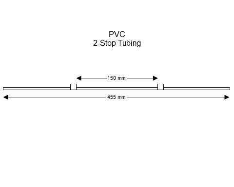 2-stop PVC White/White Pump Tubing