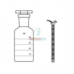 Hidrometre şişesi ve Büreti , (Musluklu) 40 ml Hacim , NS : 19/26