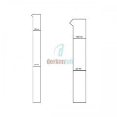 Nessler tüpü 50 ml Hacim , 20 x300 mm Çap x Boy