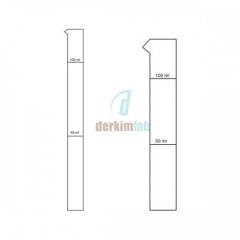 Nessler tüpü 100 ml Hacim , 30 x 200 mm Çap x Boy