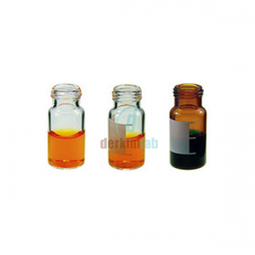 Vial, 12x32 mm 2 ml Hacim, Amber vida kapaklı, taksimatlı