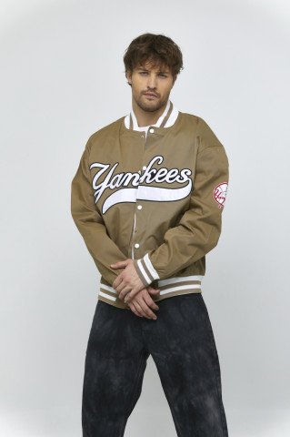 Oversize Kolej Ceket - Yankees | Bej