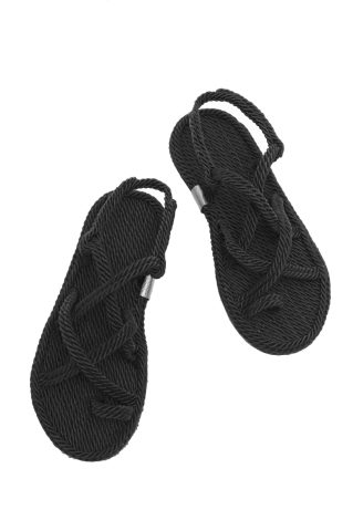 Hasır Sandalet | Siyah