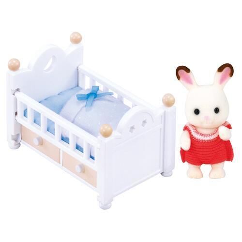 SYLVANIAN ÇİKOLATA KULAKLI TAVŞAN BEBEK VE YATAĞI