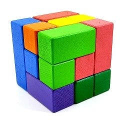 Renkli̇ Ahşap KüpYapboz Puzzle Cube