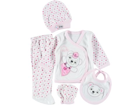Panda Nakışlı 5'li Zıbın Set 374336