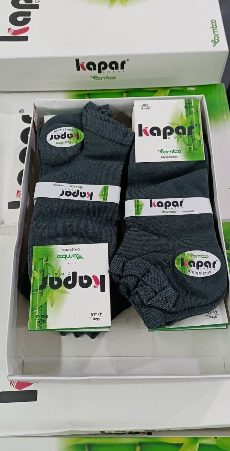 12'li Kıraç Dikişsiz Kutulu Bambu Erkek Patik Çorap 151268
