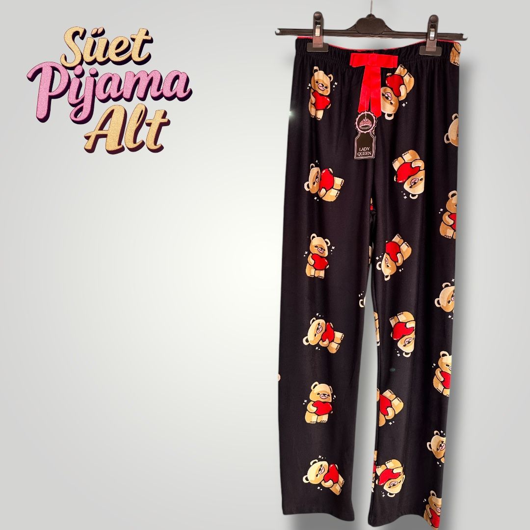 Süet Kadın Pijama Altı