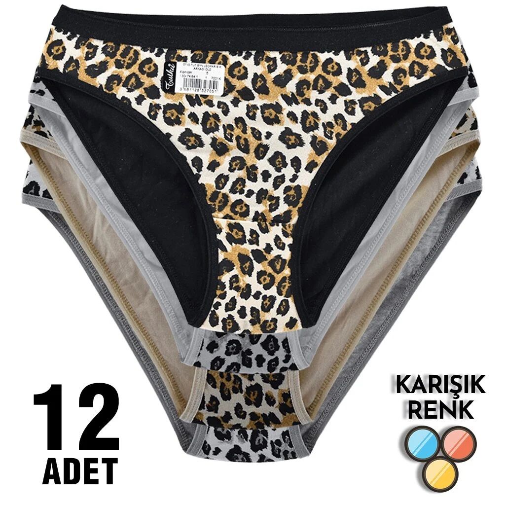 12'li Tutku 0740 Leopar Kadın Külot