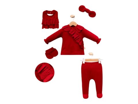 Kruvaze Dantelli 5'li Set Kız 419316