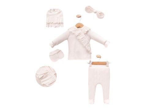 Kruvaze Dantelli 5'li Set Kız 419316