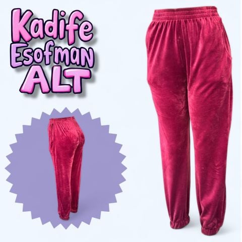 Kadife Kadın Eşofman Altı