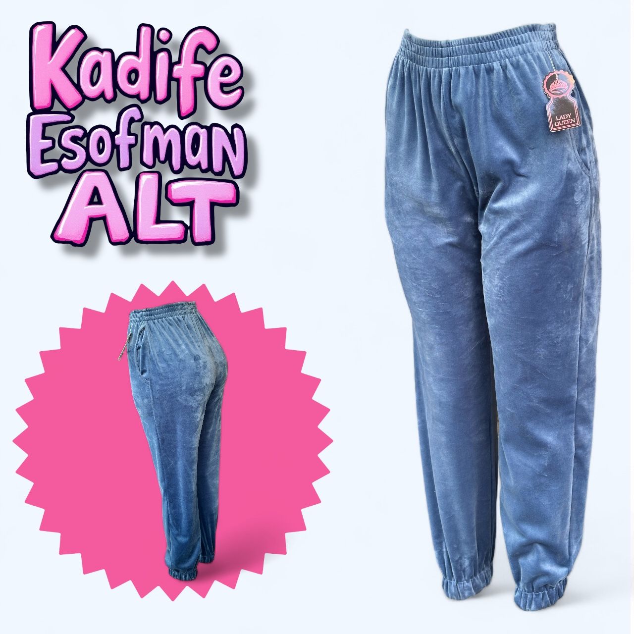 Kadife Kadın Eşofman Altı