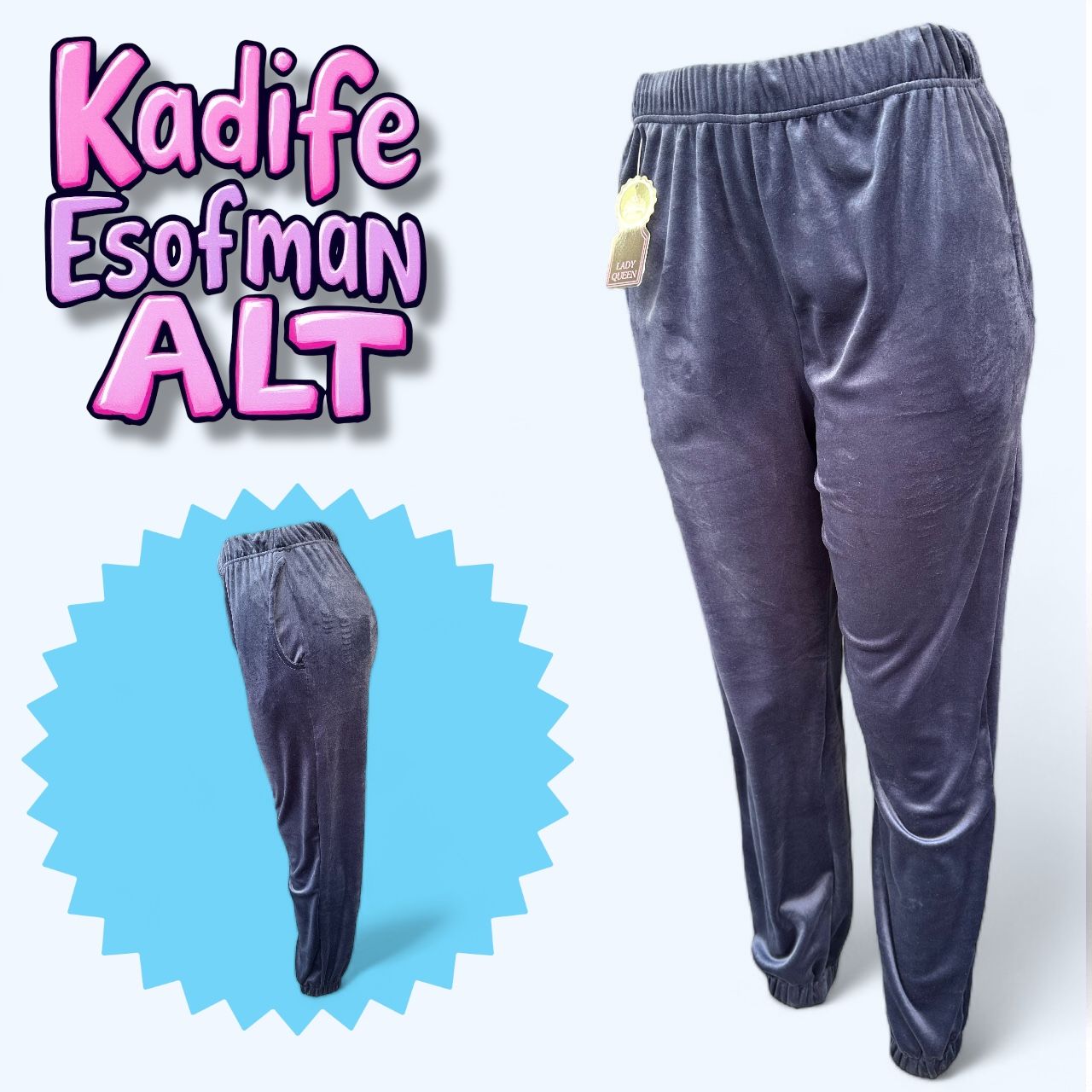 Kadife Kadın Eşofman Altı