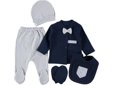 Cepli 1-3 Ay Papyon Erkek Zıbın  5'li Set 418171