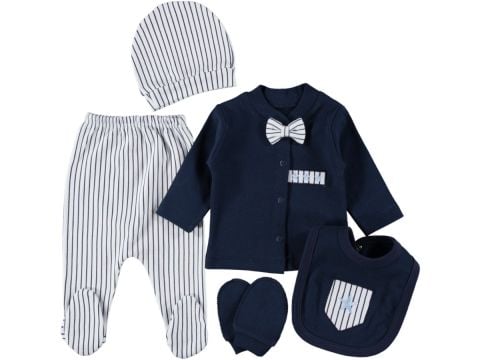 Cepli 1-3 Ay Papyon Erkek Zıbın  5'li Set 418171