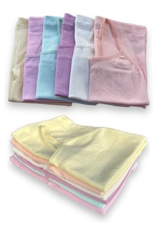 İp Askı Fitilli Kız Çocuk Atlet (6 Adet)