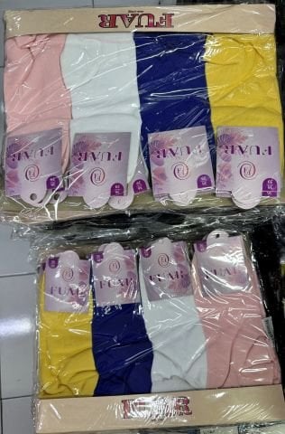 12'li Fuar Düz Renk Kadın Patik Çorap