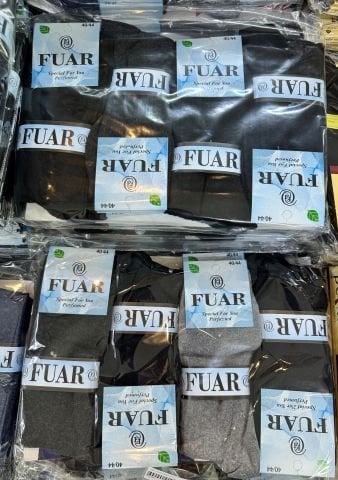 12'li Fuar Ekonomik Desenli Erkek Çorap