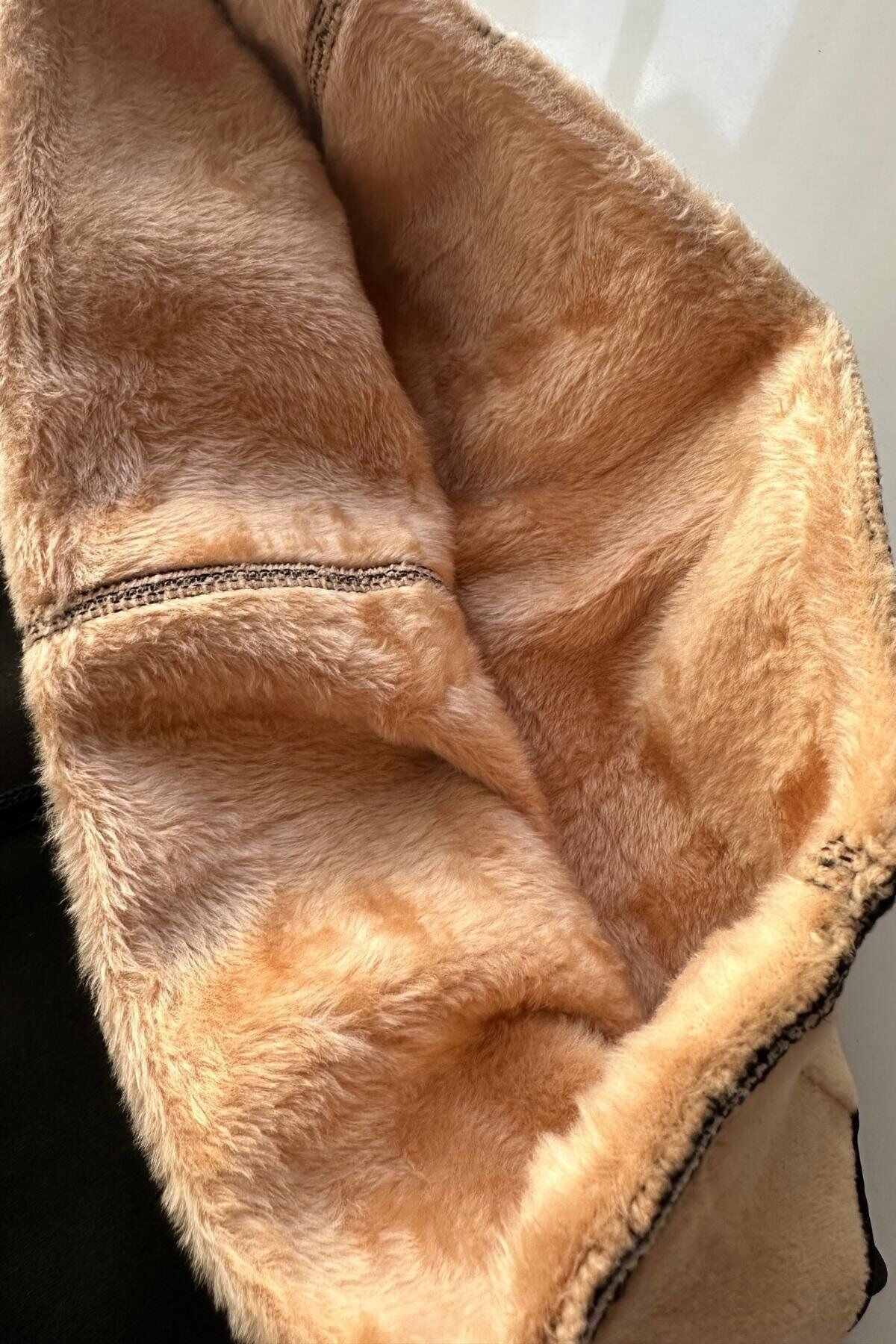 Siyah-Ten Bayan Peluş Termal Tayt