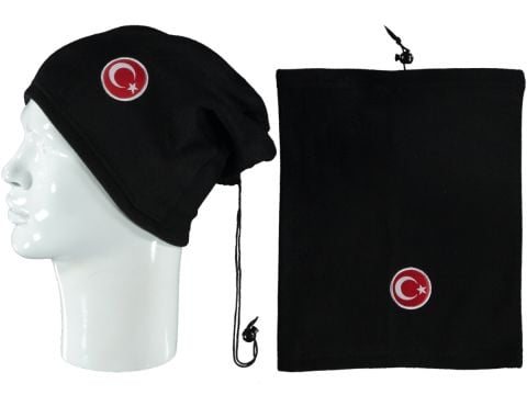 Bayrak Nakışlı Polar Bayan Boyunluk 146847
