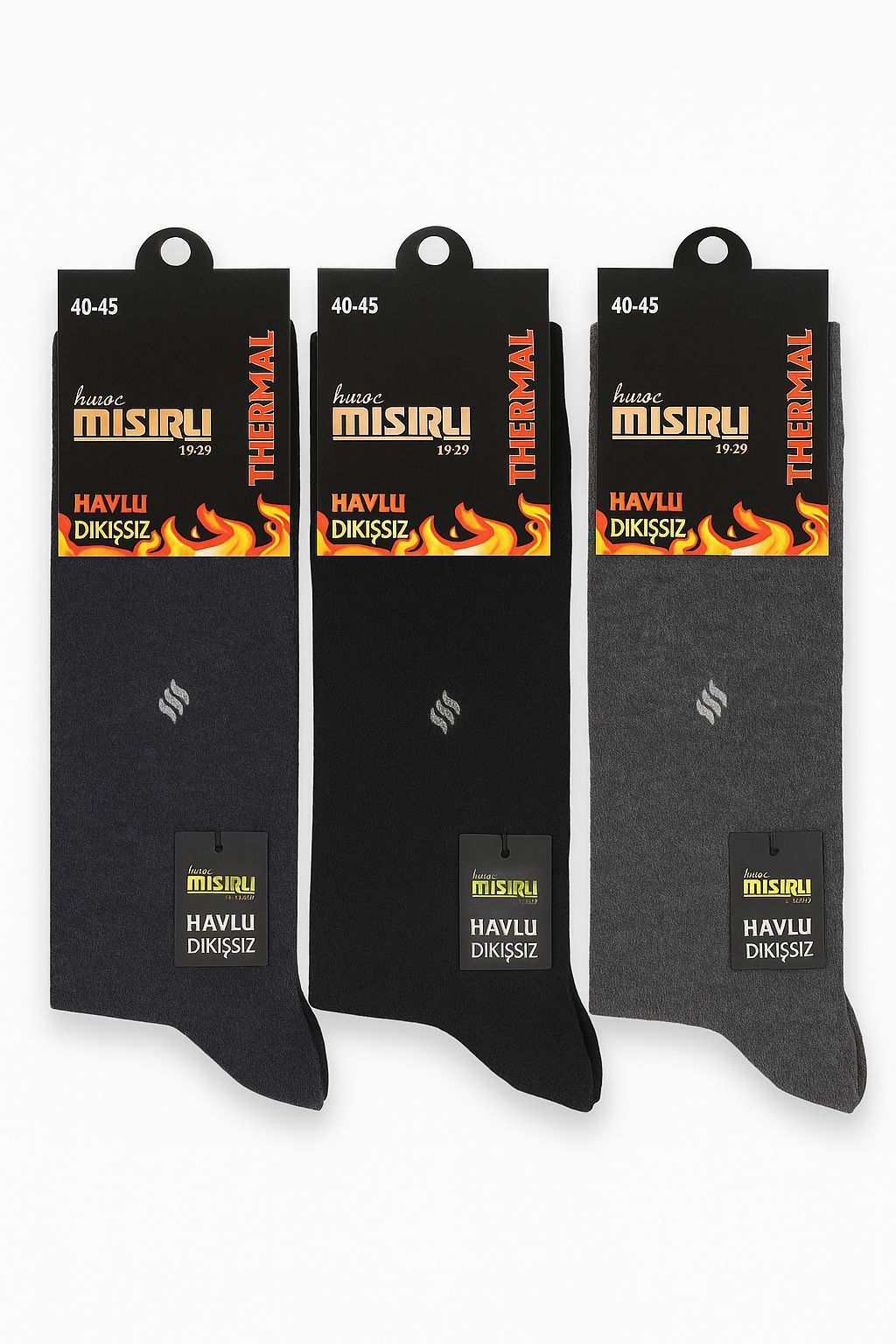 6'li Kıraç Mısırlı Termal Erkek Havlu Kışlık Çorap