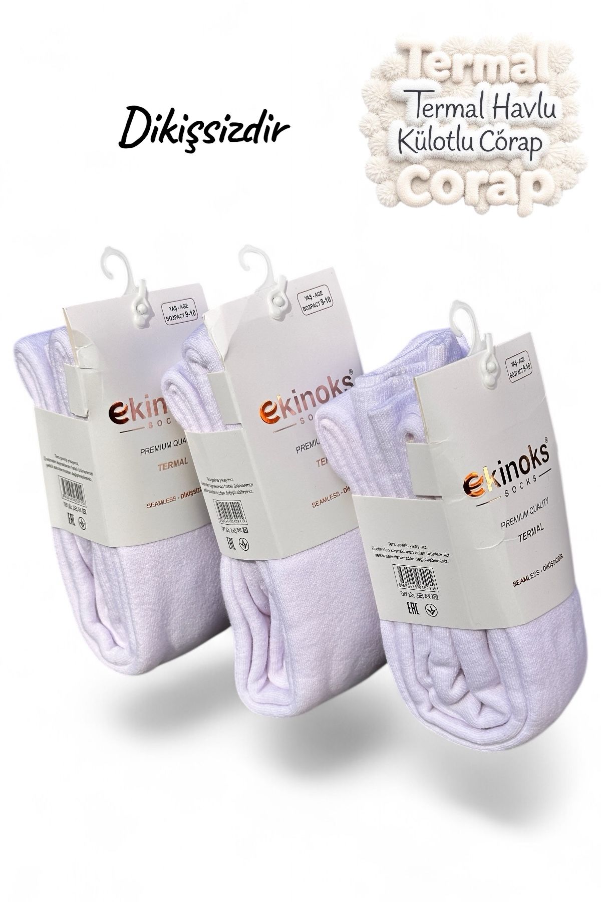 Kız Çocuk Dikişsiz Havlu Külotlu Çorap Termal Kışlık