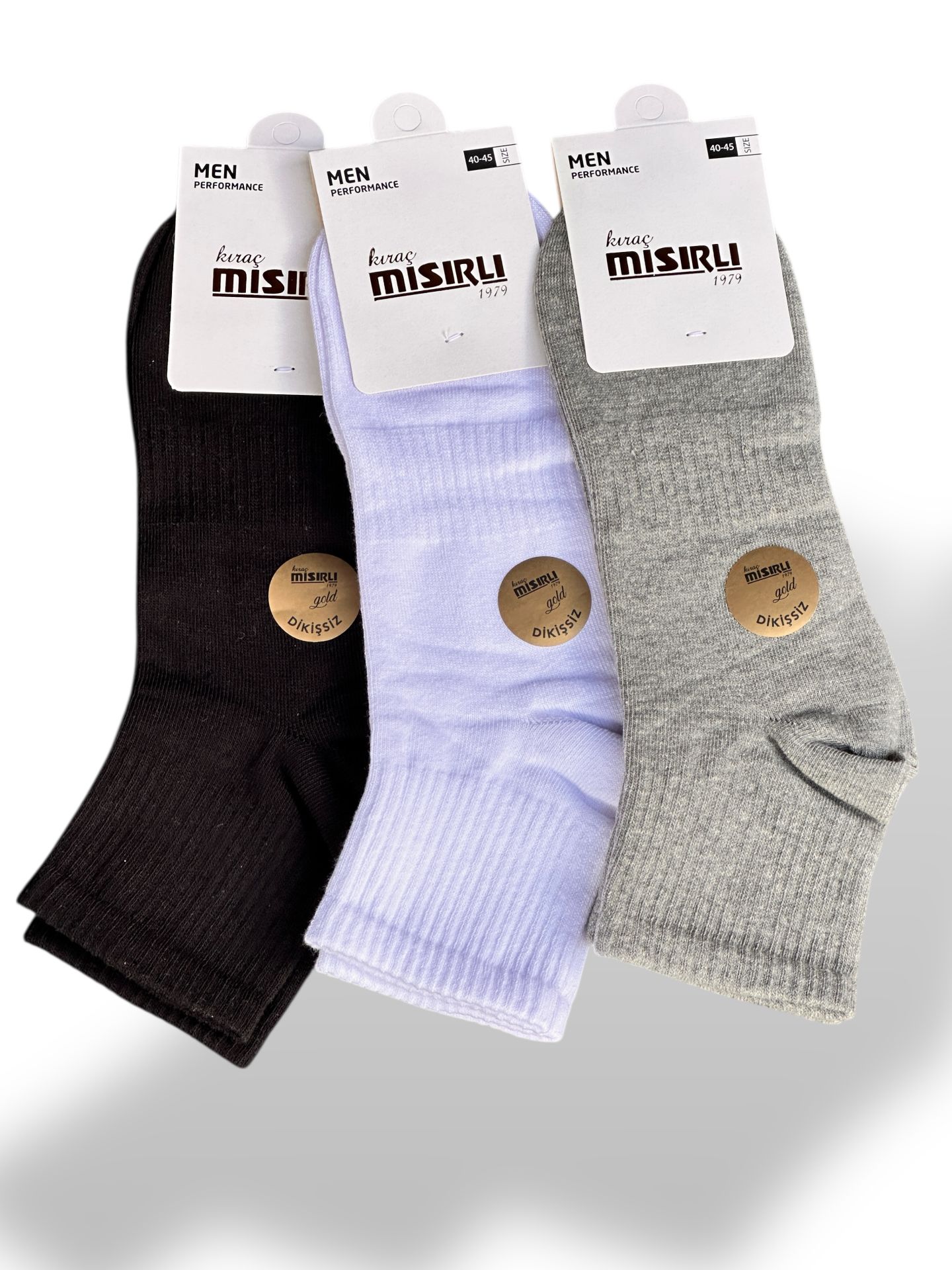 Lüks Yarım Bilek Dikişsiz Penye Erkek Düz Renk Spor Patik 6 ' li