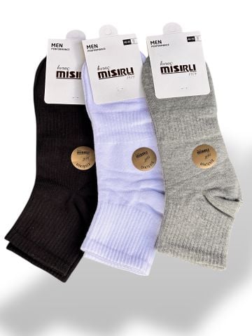 Ayakta Dönme Yapmayan Lüks Yarım Bilek Erkek Düz Renk Spor Patik