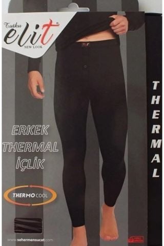 Tutku Elit Erkek Siyah Termal Tayt içlik