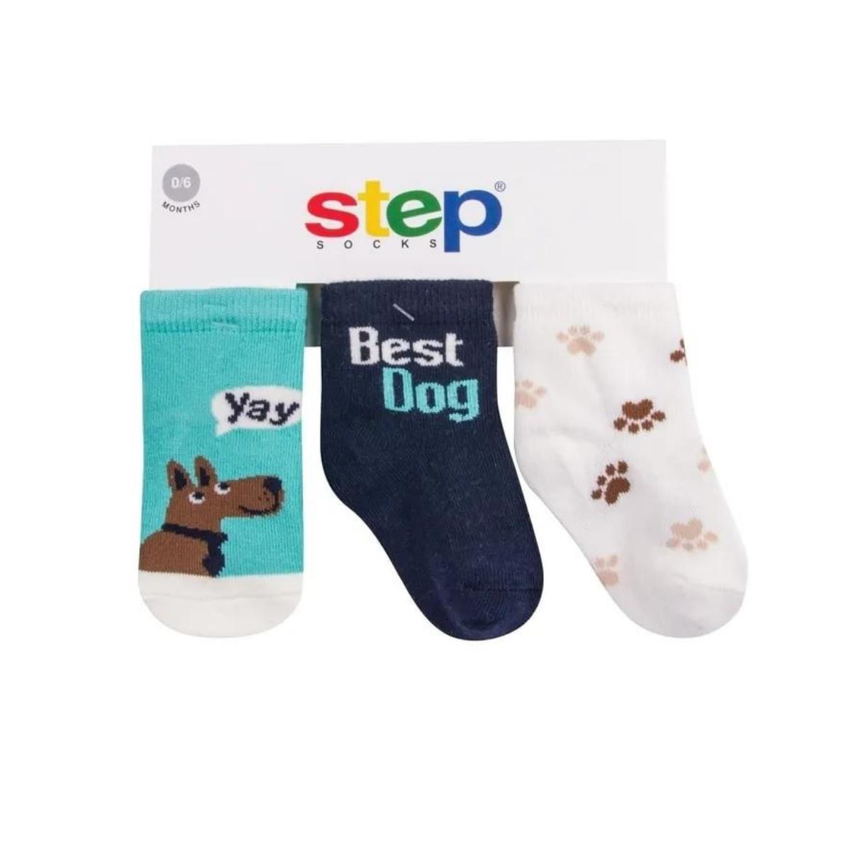 Step Bebek 3lü Best Dog Soket Çorap 12-24 Ay